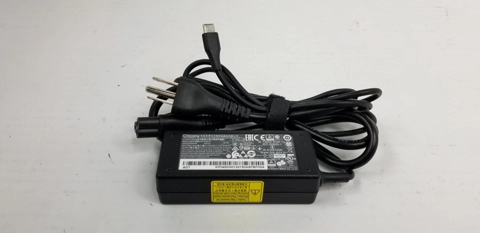 Chicony A18-045N1A ~ Acer 45W USB-C AC Adapter Charger Power Supply - Image 2 of 3