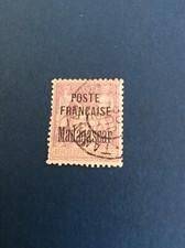 Madagascar No 22 5 F Violet Oblitere TB Cote 140€