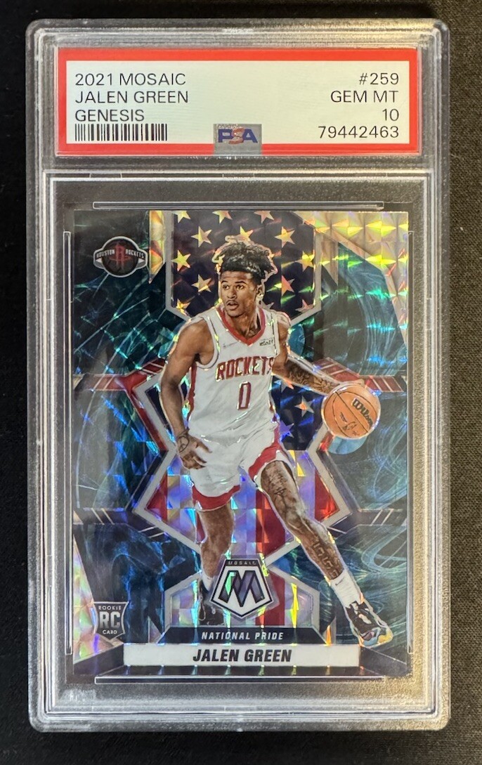 2021-22 Panini Mosaic - National Pride Genesis #259 Jalen Green (RC) PSA 10