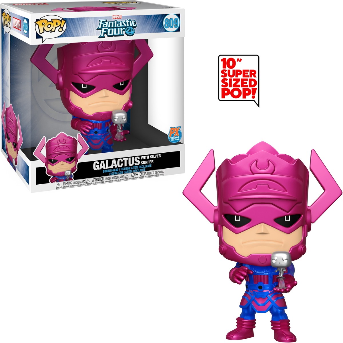 MARVEL - 紅のぶた Pop! Jumbo Marvel Galactus with Silver Surfer 10 inch PX