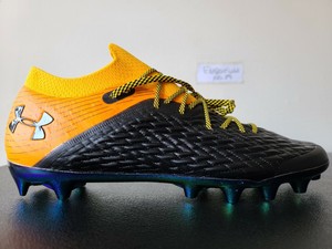 under armour football cleats orange and black