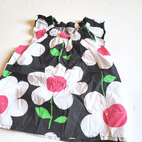 Gymboree Girls sz 8 Daisy Park Smocked Floral Print Top NWT Pink Black - Picture 3 of 3