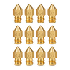 12PCS 3D Printer Nozzle, 0.4mm Brass Nozzles, High Temperature Resistant