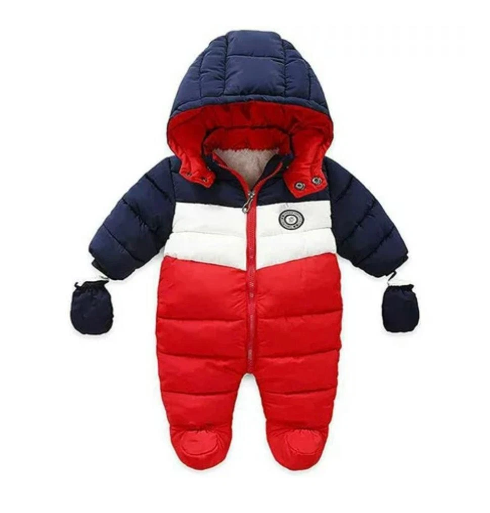 Baby Momo Bear Winter Snowsuit Coat Jumpsuit Outwear Hoodie Footie Toddler  6-24M