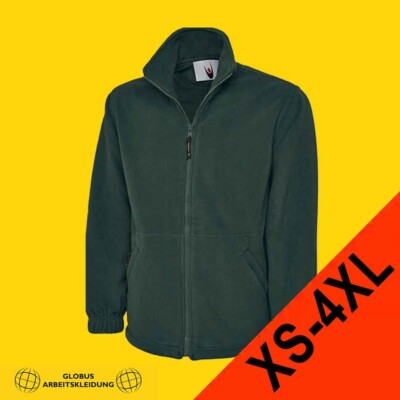 Fleecejacke Arbeitsjacke Freizeitjacke UC604 Uneek 300g/m² grün (Gr.XS-4XL)