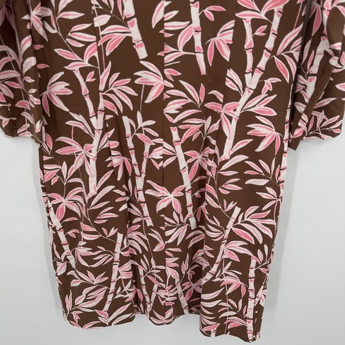 J. Mclaughlin Sophia Catalina Sheath Dress Womens Large Brown Pink Bamboo Print - Picture 8 of 12