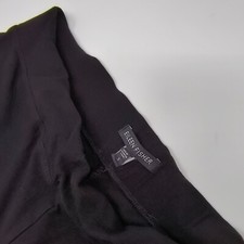 Eileen Fisher Knit Stretch Crop Wide Legs Pull On Pants Womens Small Black