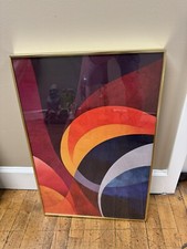 16 x 24 Colorful abstract print nicely framed NEW shipping included