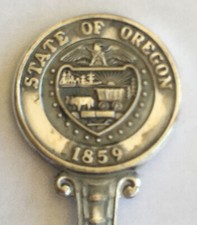 Vintage Souvenir Spoon US Collectible State Of Oregon 1859