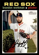 (10) 2020 Topps Heritage BRANDON WORKMAN 10-Card Base Lot Red Sox #297