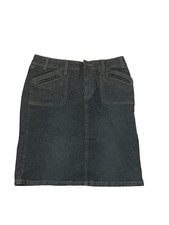 Route 66 Women's Size 6 Dark Wash Mid-Rise Blue Denim Short Skirt