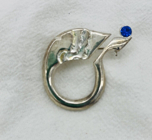 LIHY WALLACH Brooch/Pin or Pendant Silver toned Modernist 3 Faces Crystal 2002 - 第 1/5 張圖片