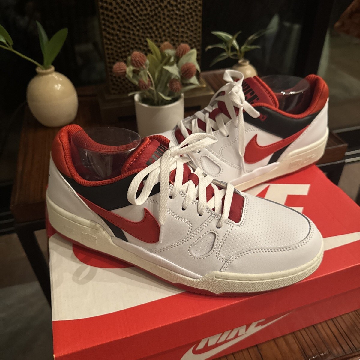 New Nike FB1362-102 Men's Full Force Low Shoes Sneaker Red White