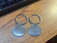NEW QTY. 21 Teacher Appreciation gift silver KEY RING motivation quotes