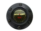 Ralliart Carbon Fiber Car Steering Wheel Horn Button + Cover For Most of Cars