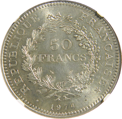 France 1974 50 Francs NGC MS 63 (019-13) | eBay