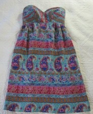 Anthropologie Maple Womens Dress Size 0 Floral/Paisley 100% Silk Pockets