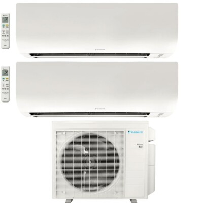 Daikin 3 TON Dual Zone Ductless Split Heat Pump AC 18,000 Btu x2 SEER 20 NEW R32