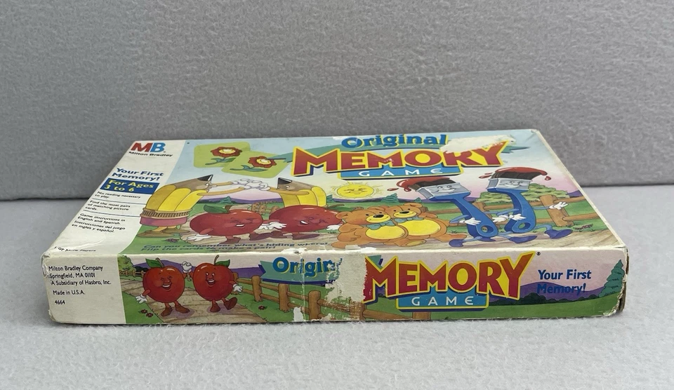VTG 1990 Milton Bradley Original Memory Game Ages 3–6 Missing 4 Sets - Image 4 of 4