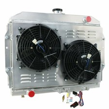 Aluminum Radiator 4 Row For Amc Amx Gremlin Javelin 1958-1974 Shroud Thermostat