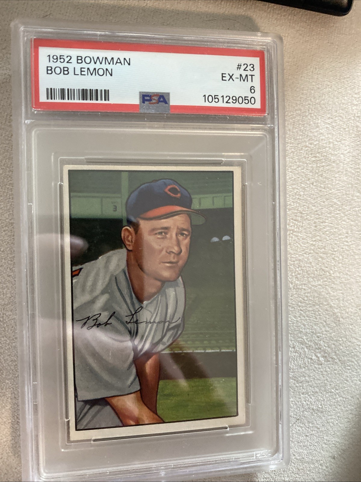 1952 Bowman Bob Lemon #23  PSA 6