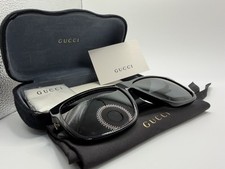 Gucci Square Sunglasses GG0010S 001 Black 58mm 0010
