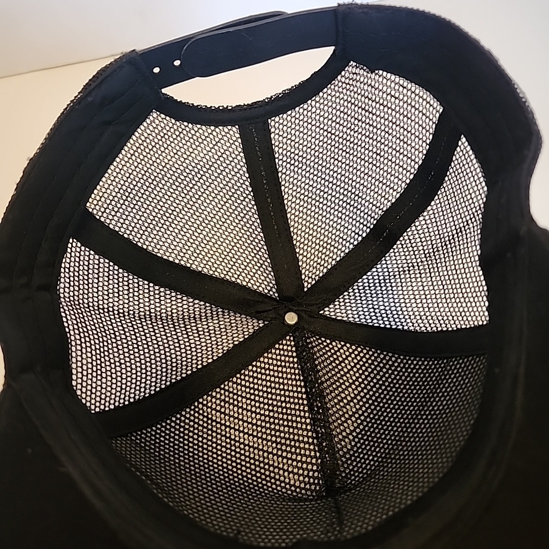 Wolf Patch Trucker Hat Black Mesh Snapback - image 5