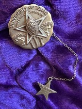 University of Texas School of Nursing 1988 Pin/Brooch w/ Chain & Star Dangle