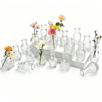 Glasvase Set Vintage Mini Vasen Deko Tischdeko Hochzeit Party Wohnzimmer Set 20