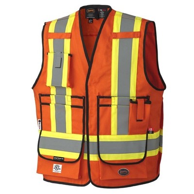 Pioneer FR Tech ARC Hi-Vis Class 1 Type 0 Orange Surveyor Safety Vest - XL