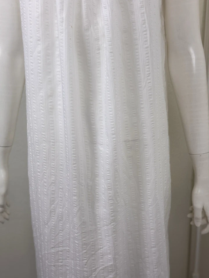 JCPenney ночная рубашка винтажный 70-х цветочный кружева чистый скольжения белый нейлон женский размер - Изображение 3 из 4