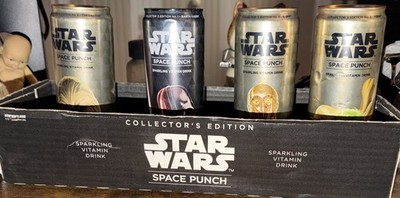 STAR WARS Space Punch Full Cans Collectors Limited Editions Rare Lot with box! 