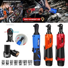 3/8&rsquo; 12 V Extended Cordless Ratchet for Car Repair, DIY Work, Automotive