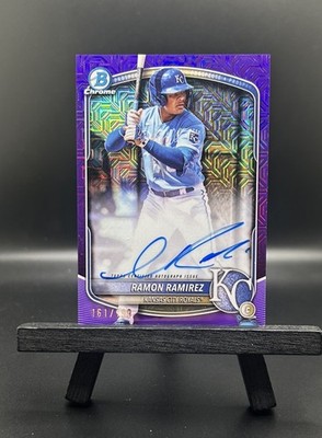 Ramon Ramirez 2025 Bowman Chrome Mega Box Auto BMA-RR Purple Mojo Refractor /199