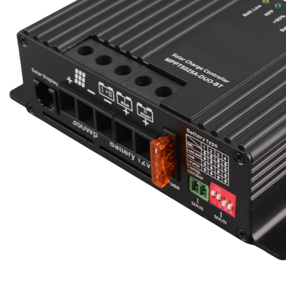 Regolatore di carica solare 12V MPPT doppia batteria pannello solare regolatore di carica - Immagine 4 di 4