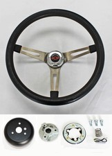 Blazer Black Steering Wheel Redblk 15 Stainless Fits 70-73 C10 C20 K10 Truck