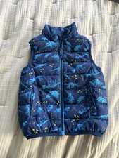Mountain Warehouse Blue Dino Puffer Vest Kids 3-4 Yrs