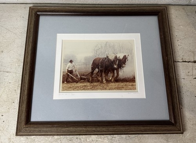 #ad #ad Bill Coleman Amish No. 11 Photograph 1 750 Farmer Draft Horse Team Plowing Field $80.96