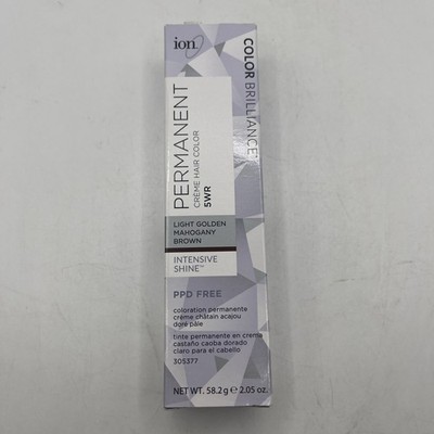 Color Brilliance ion #5WR  Light Golden Mahogany Brown Permanent Hair Color
