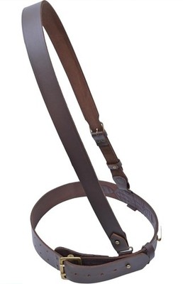Verstellbarer Echtleder Schultergurt, schwarz, Unisex Harness Gurt für Erwachsene