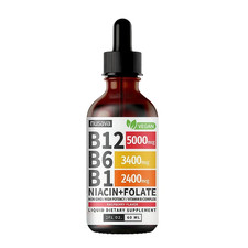 Vitamin B12  B6 Liquid Drops  Sublingual Vitamin B Complex for Energy  Immune