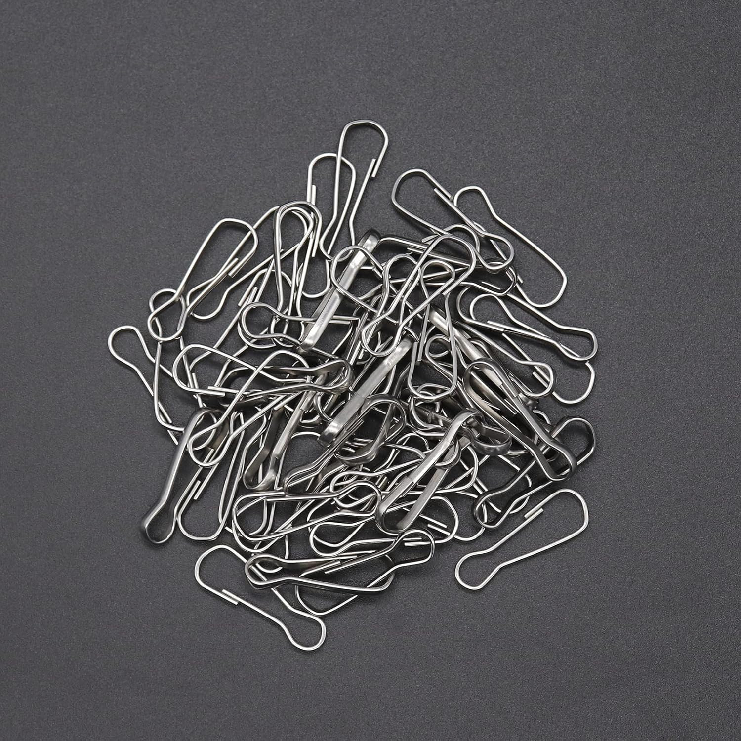 100 Pcs 304 Stainless Steel Spring Snap Hooks, Small Spring Clips, Lanyard Snap