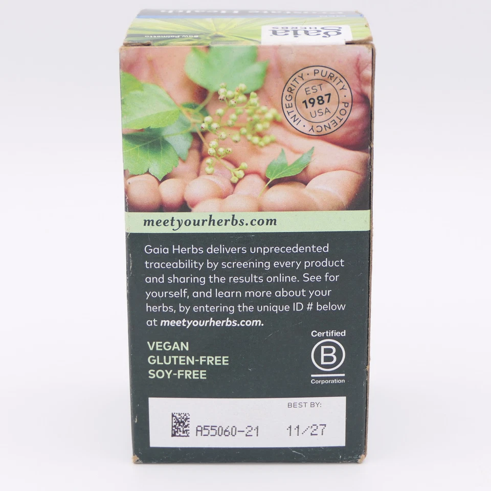 Gaia Herbs 男式前列腺健康补充剂 60 素食液体植物胶囊 BB 11/27 — 第 3/4 张图片