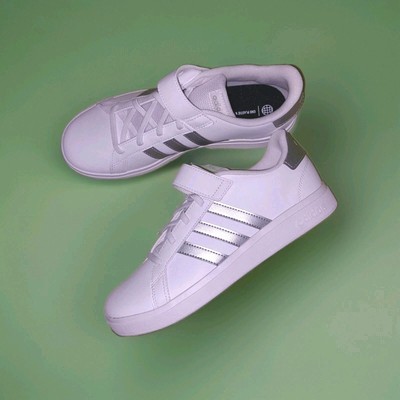 NEU Adidas Grand Court Sneaker Elast.Schnürsenkel + Klettverschl.Gr.39 1/3 UK 6