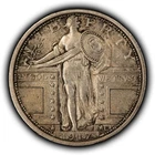 1917 Ty-1 25c Standing Liberty Silver Quarter - Type 1 - Original AU - SKU-Y6375