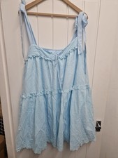 BNWT Cider Blue Tiered Cotton Sundress Size 2XL