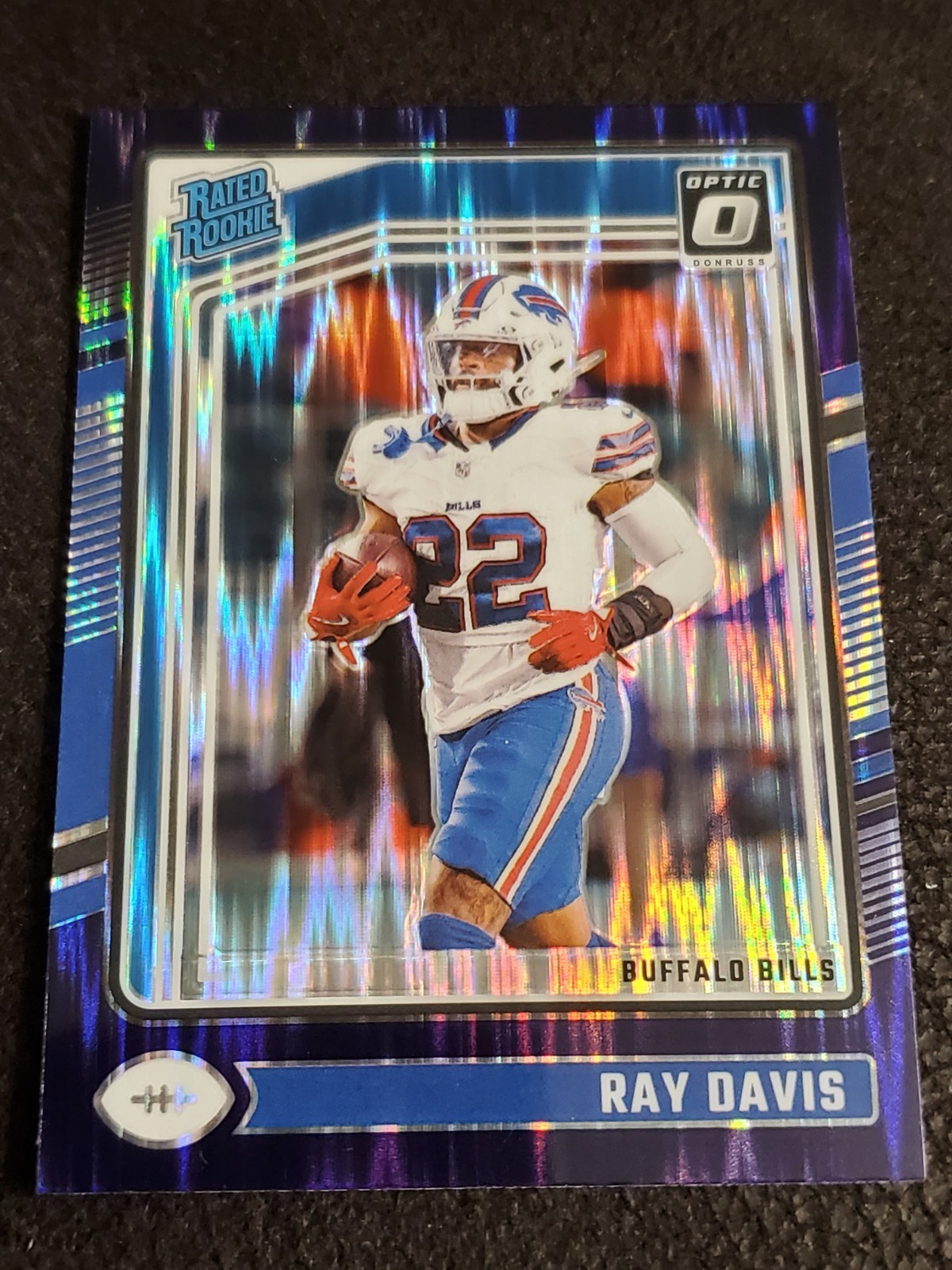2024 Panini Donruss Optic - Ray Davis Rated Rookie Purple Shock #283 Bills