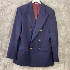 Gucci Uniform Blazer Navy Wool Mohair EU 48 US 38 Replacement parts only flaws 