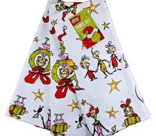 Set Of 3 Dr. Seuss The Grinch Whoville Cindy Lou Christmas Kitchen Cotton Towels