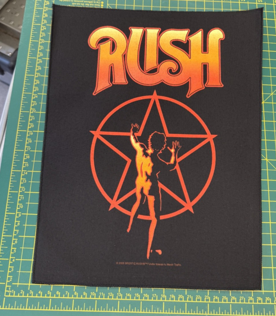 Rush Starman Large Size Printed Sew On Back Patch Officially Licensed